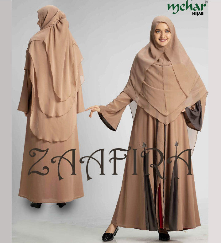 Modest Women's Stylish Zafira Three Layer Khimar