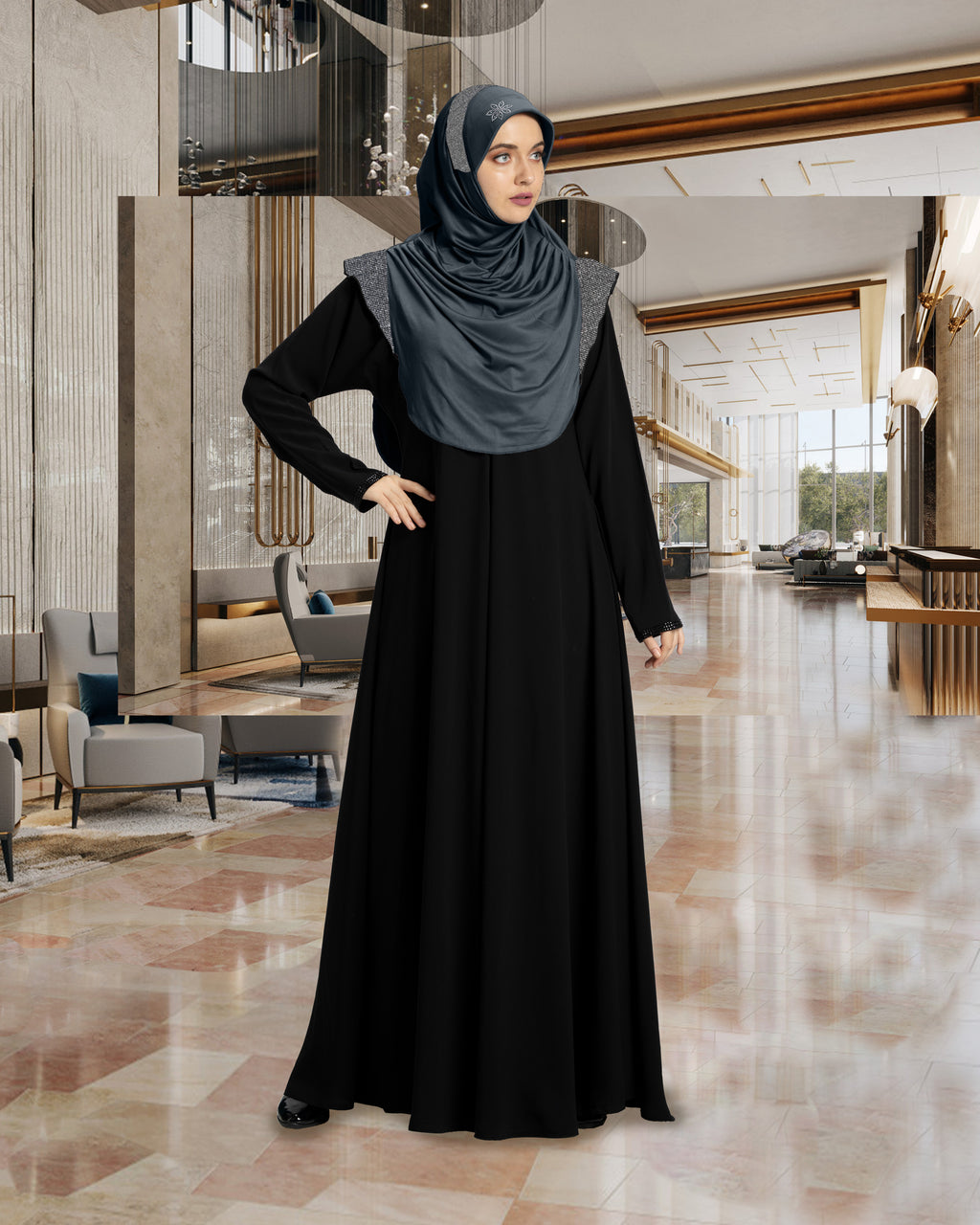 Mehar Hijab's Modest Women's Designed Stylish Cut Naaz Hijab