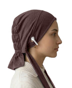 Dr. Ayesha Volume Tail Cap,Stretch Hijab with Stethoscope Ear Hole.Breathable