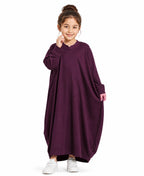 Little Mehariya Kids Lycra Abaya for Girls – Modest Batwing Sleeve Dress