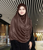Mehar Hijab's Glamour in Modesty Fazluna Sigle side Frill Hijab XL