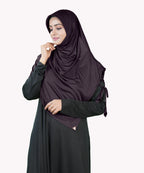 Mehar Famya Elegant Modest Hijab with Lace-Up Shoulder