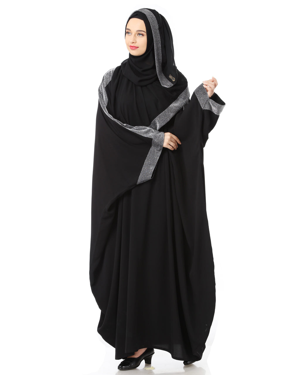 Women's Designed elegant Look SHEHARBANO feel good abaya BLACK