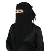 Alayna Elegant Layered Niqab with Band Style | Premium Mehar modest V-cut Niqab