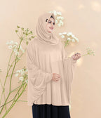 Women's Stylish Soft Rich Polyester Fabric Hanana Sleeve Hijab F Size