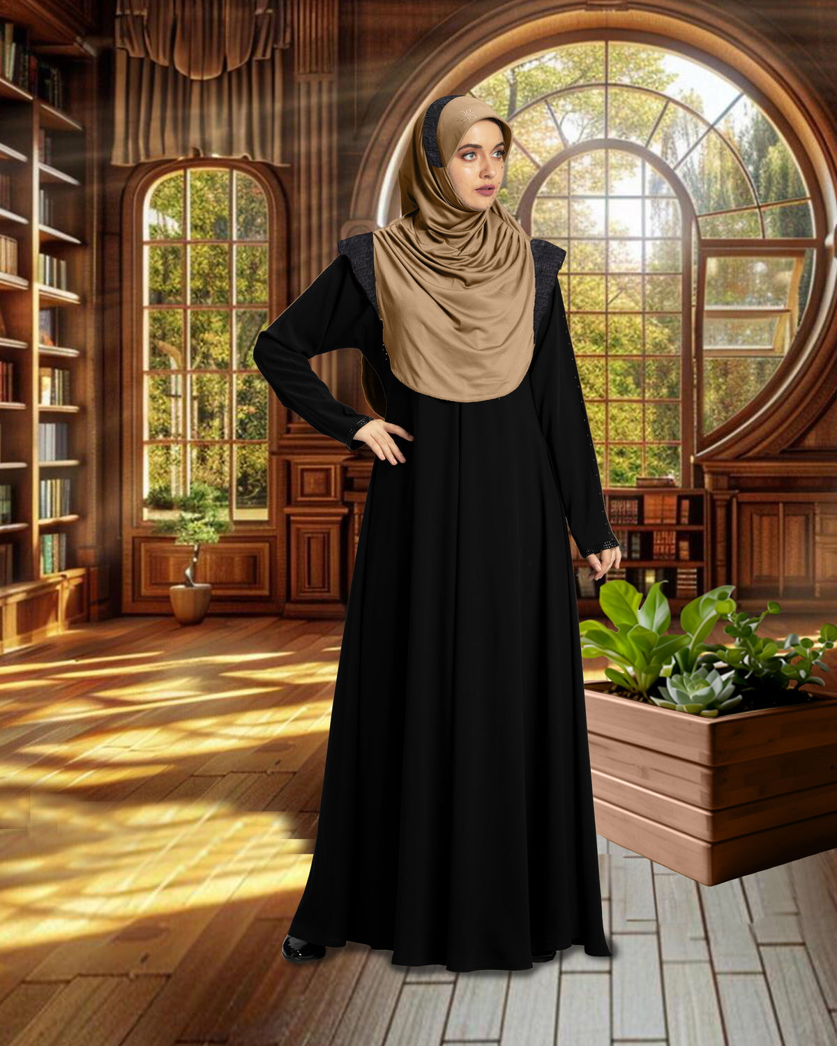 Mehar Hijab's Modest Women's Designed Stylish Cut Naaz Hijab XL