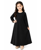 Mehar Kids Uniform Black Abaya| Modest Islamic Wear| Assorted Sleeve cuff design
