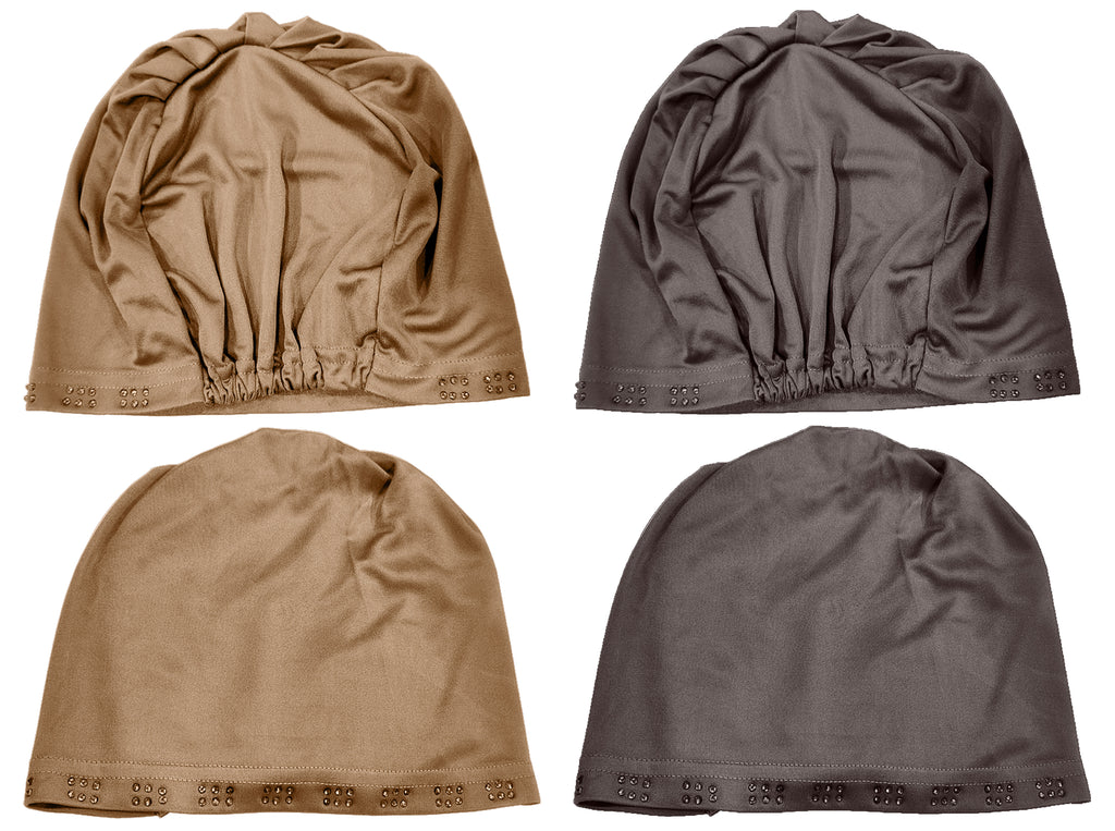 Mehar Hijab Women's Hair Bonnet SD Cap (set of 2)