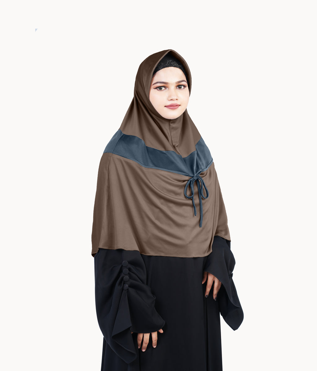 Mehar Shakira Elegant Dual-Tone Knot Hijab