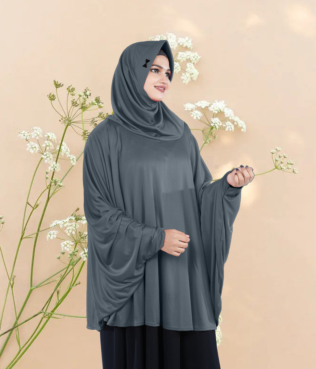 Women's Stylish Soft Rich Polyester Fabric Hanana Sleeve Hijab F Size