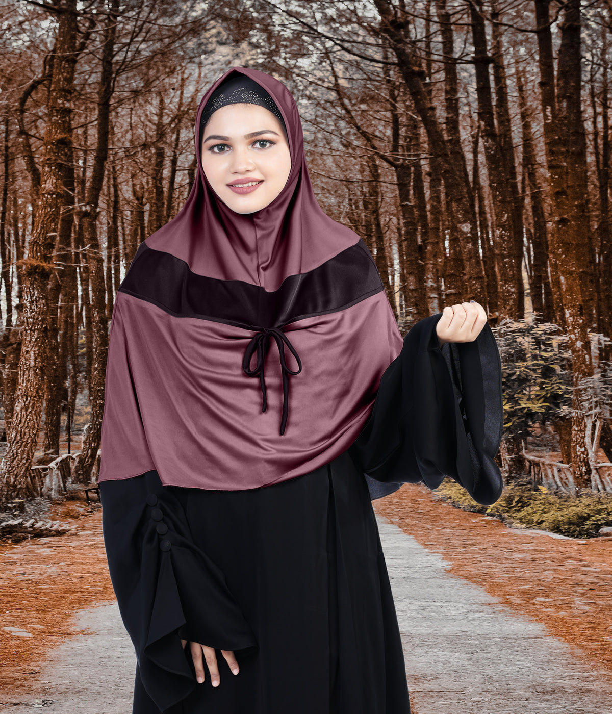 Mehar Shakira Elegant Dual-Tone Knot Hijab