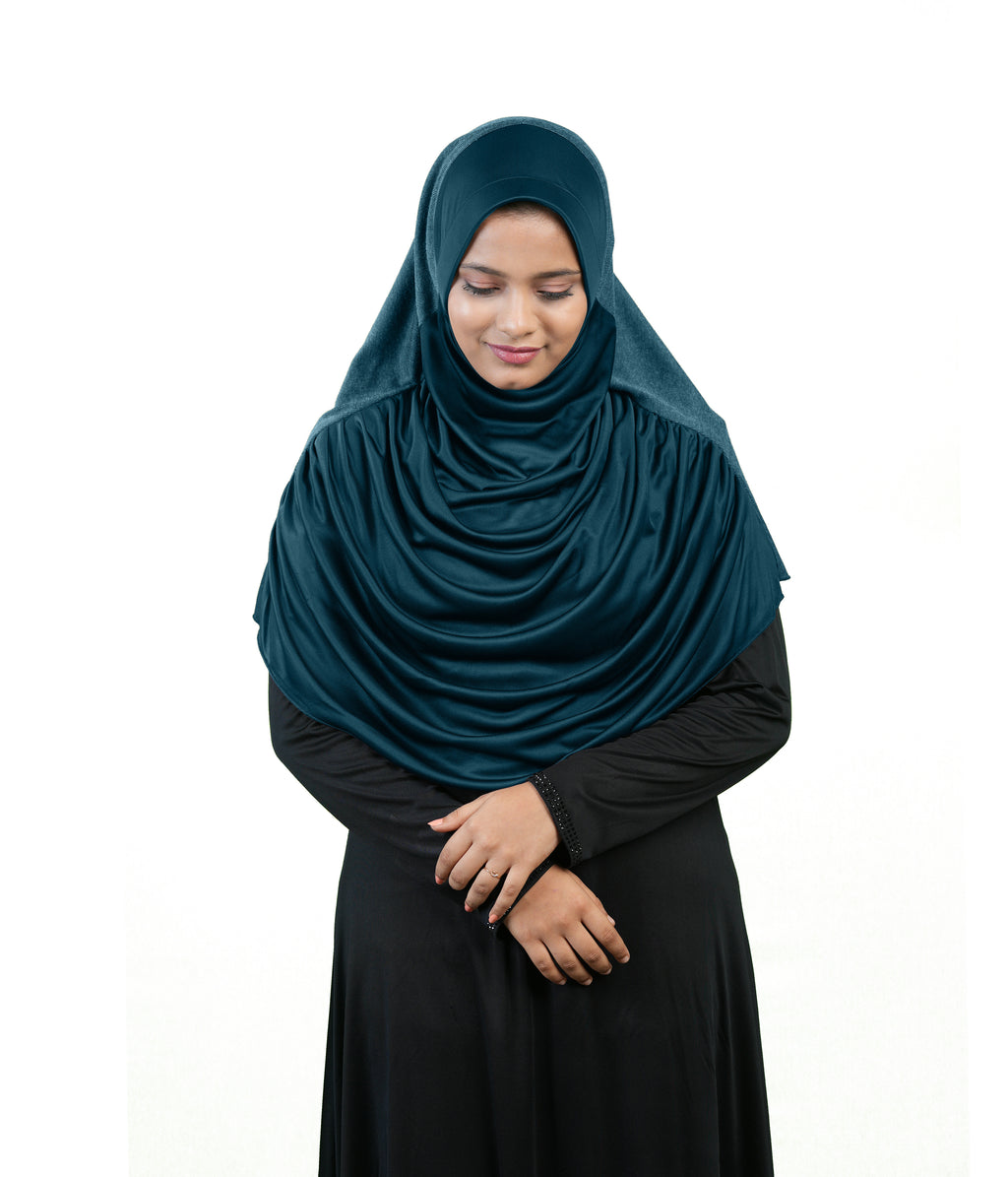 Mehar Faeezah DD Hijab – Dual-Drape Two-Tone Layered Hijab for Modest