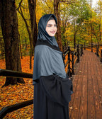 Mehar Shakira Elegant Dual-Tone Knot Hijab