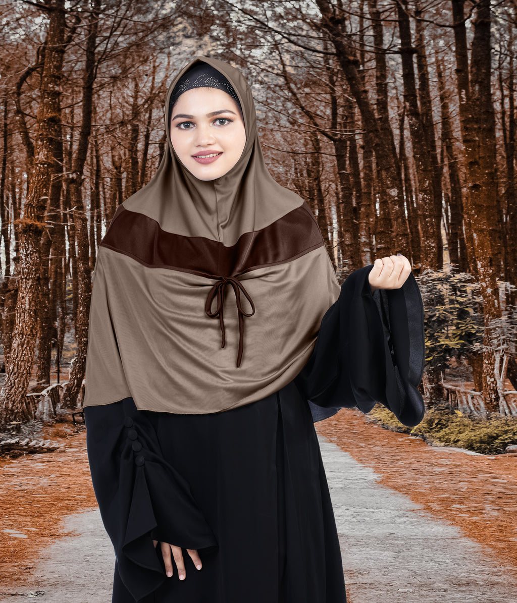 Mehar Shakira Elegant Dual-Tone Knot Hijab