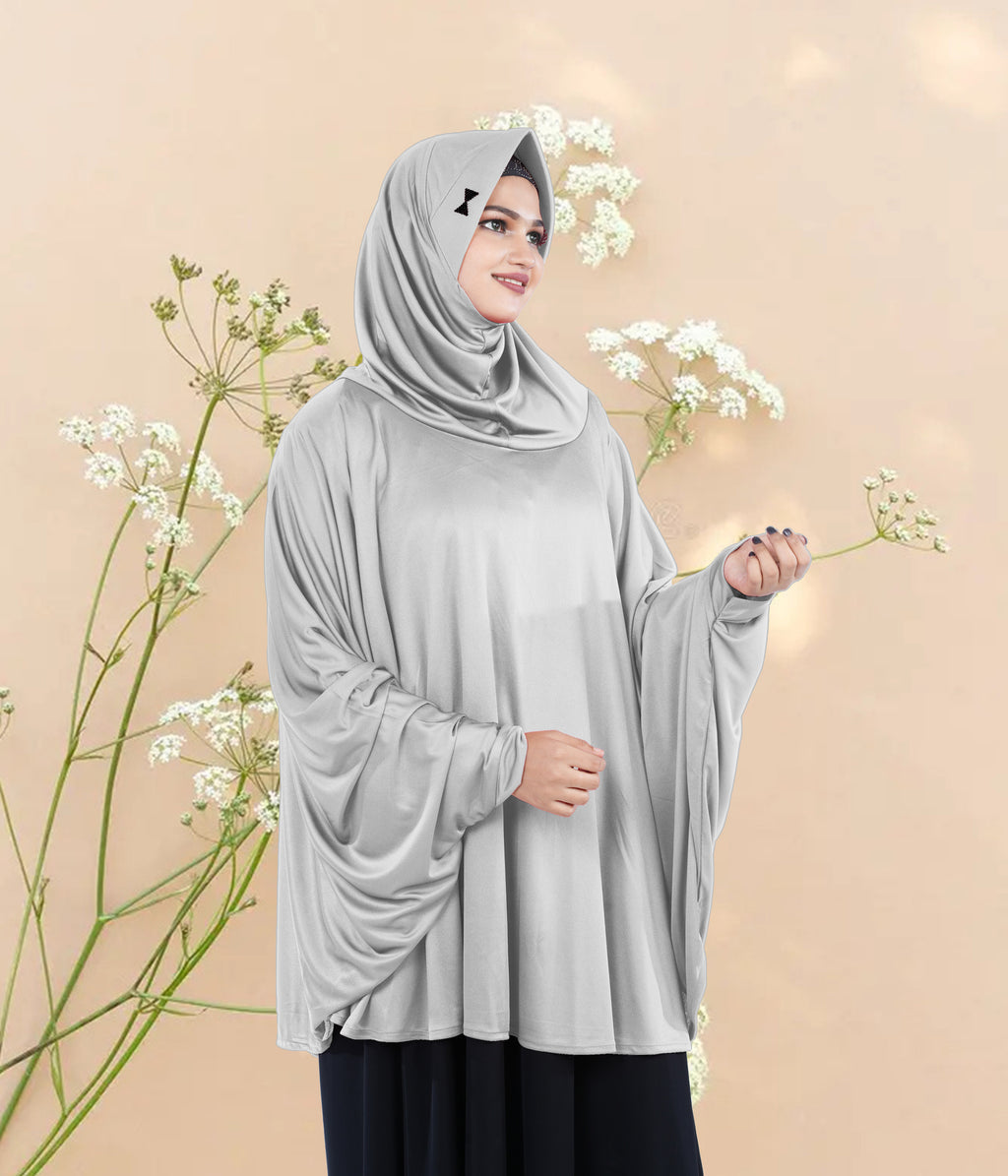 Women's Stylish Soft Rich Polyester Fabric Hanana Sleeve Hijab F Size