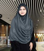 Mehar Hijab's Glamour in Modesty Fazluna Sigle side Frill Hijab XL