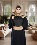 Mehar Dual-Tone Layered Elegance-Coverage-Comfort Razia Hijab