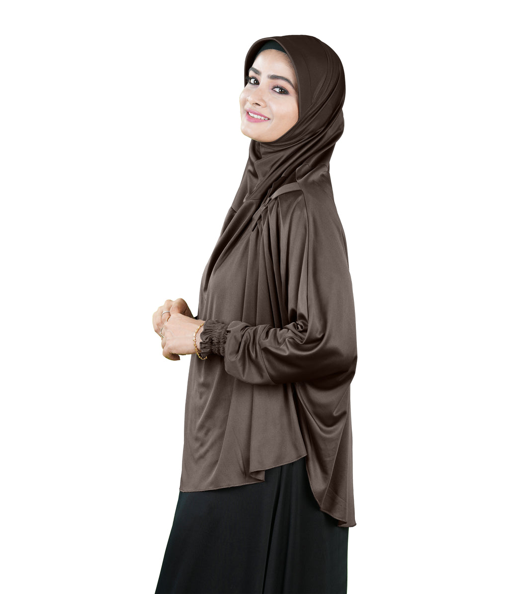 Mehar Hijabs Modest Elegant Saima Farasha type Hijab – One-Piece Modest