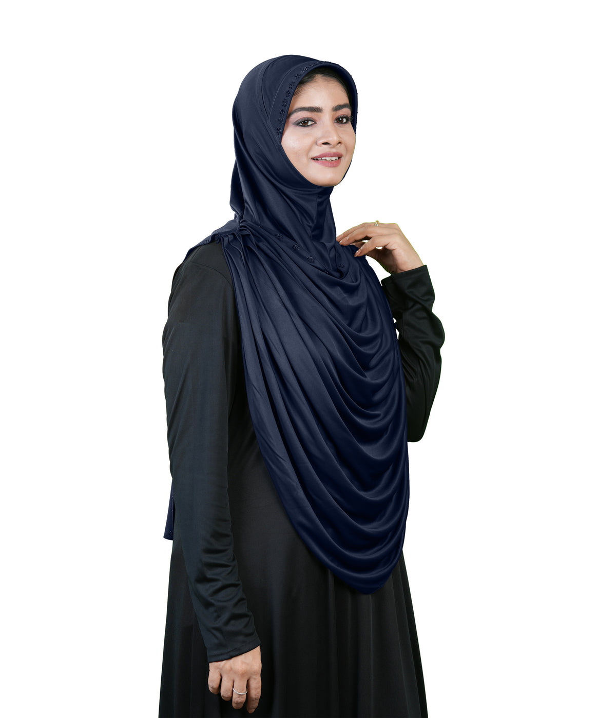 Modest Fashion by Mehar Laila Two-Piece Frilled Hijab Set