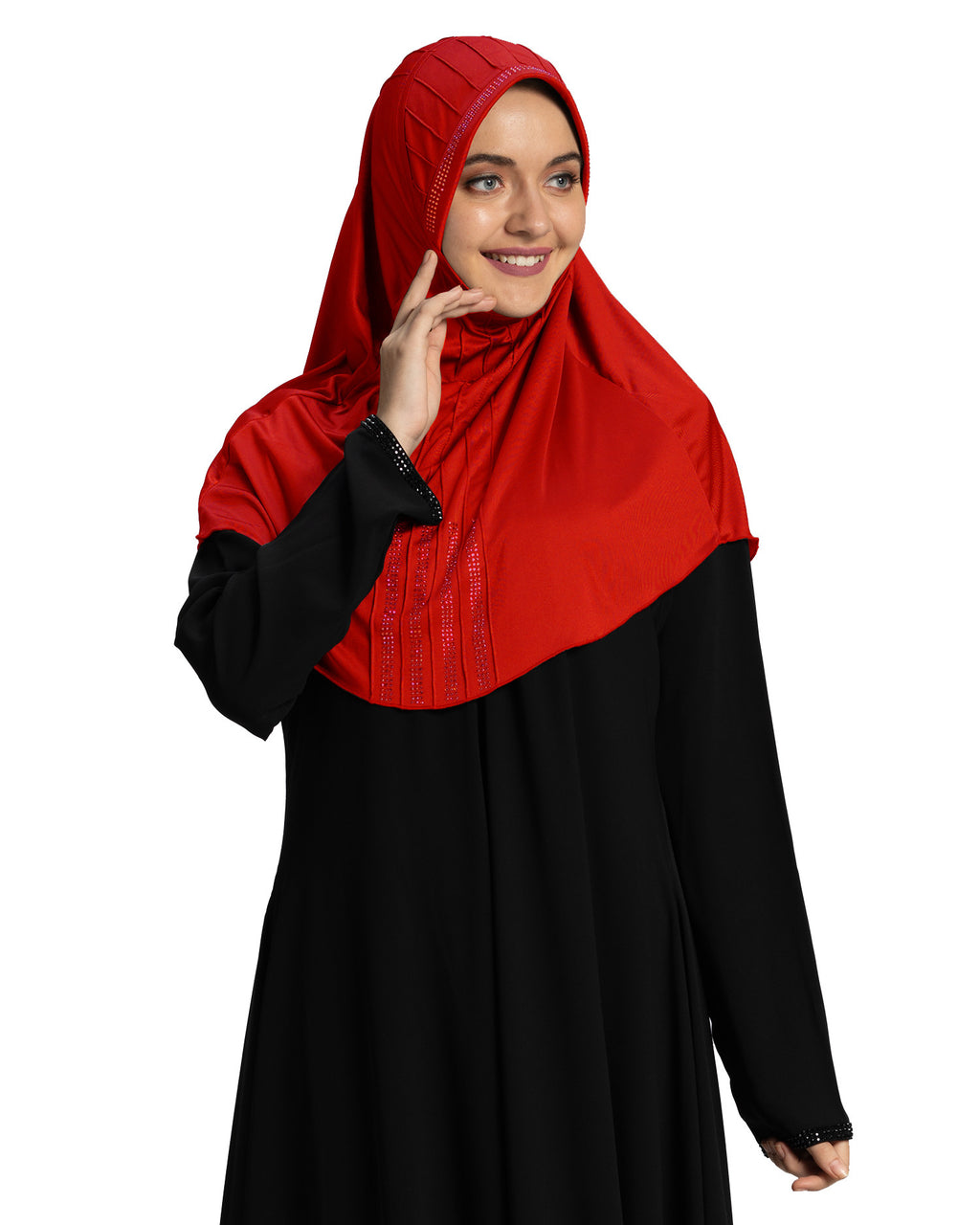 Modest Fashion Women's Soft feel good Fabric Manal Hijab Red