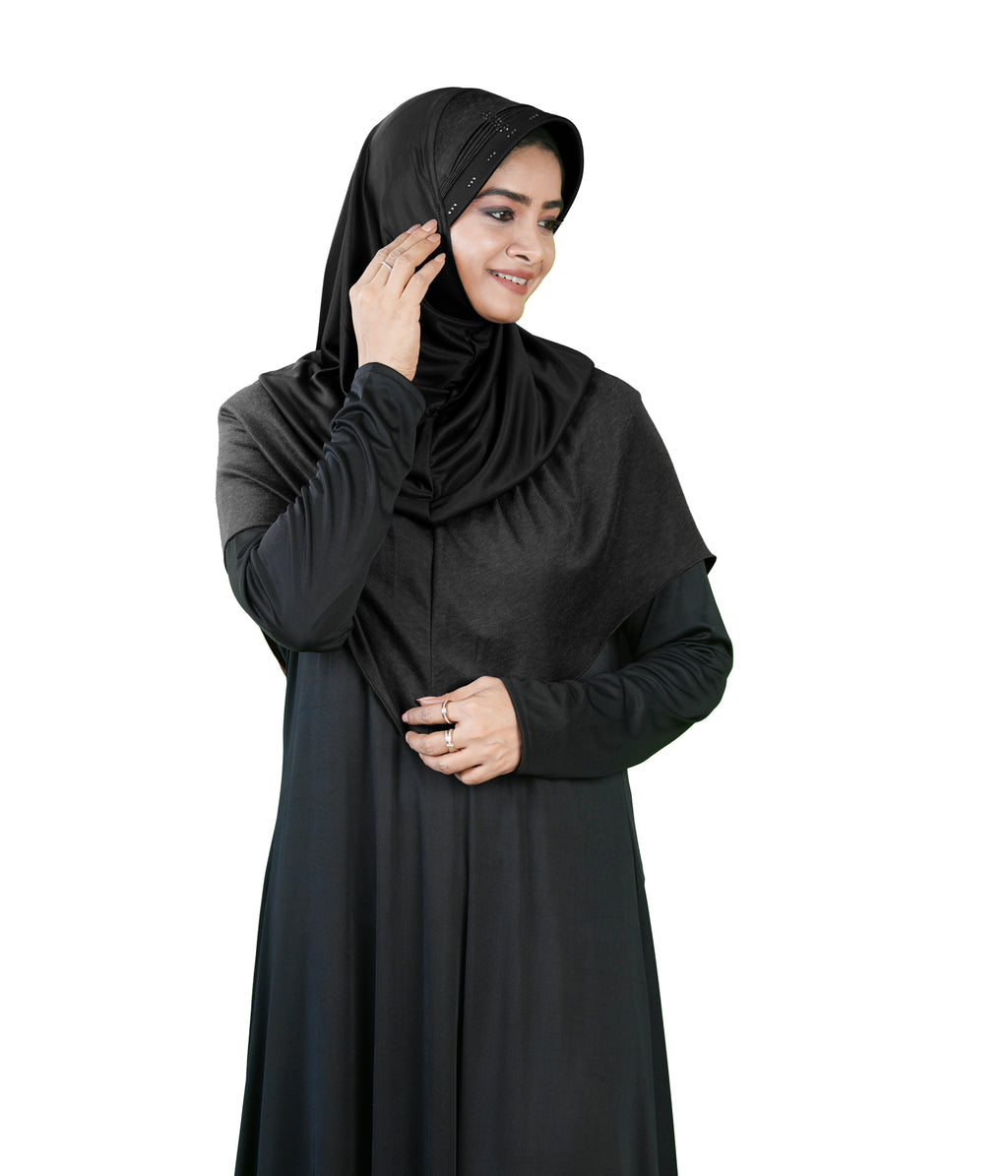 Mehar Hijab Muslim Women's Dual Layer & Dual Texture Fabric Zaira Hijab