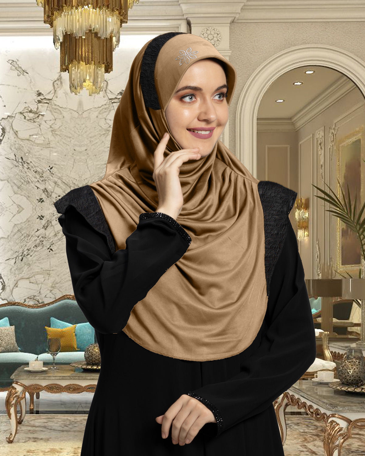 Mehar Hijab's Modest Women's Designed Stylish Cut Naaz Hijab XL