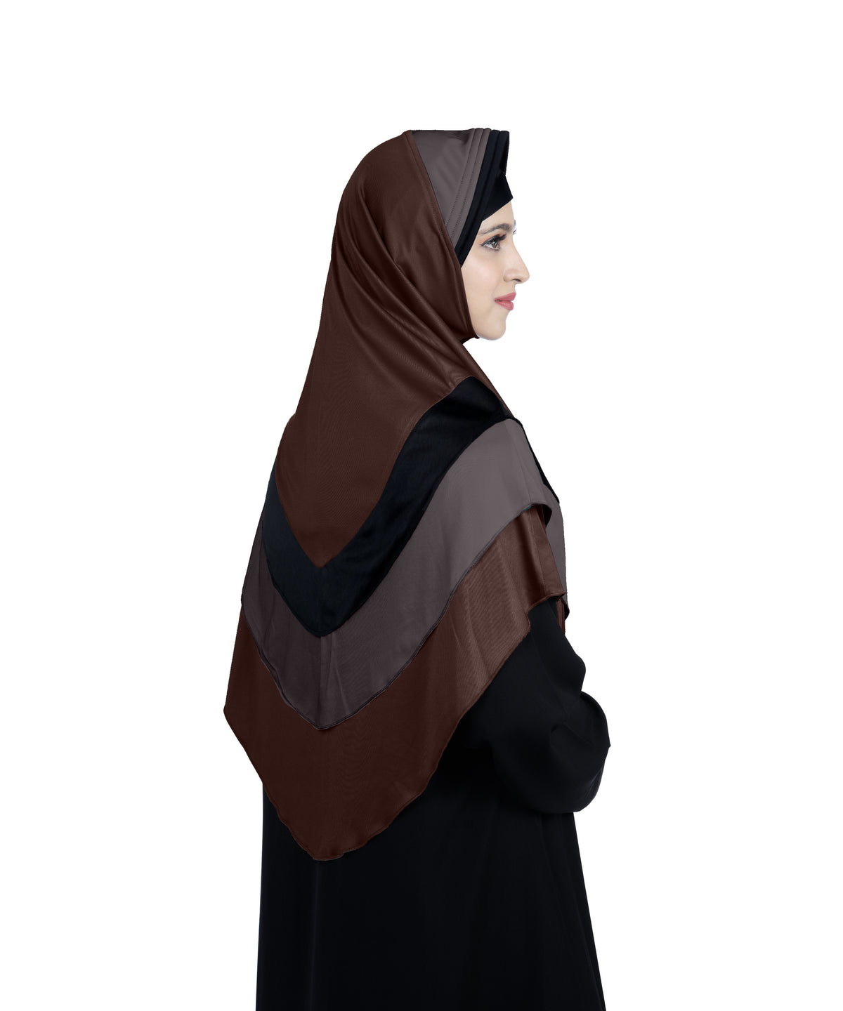 Mehar Hijab's Modest Women's Stylish Designs Layered Elegance Dilsha Color Blend