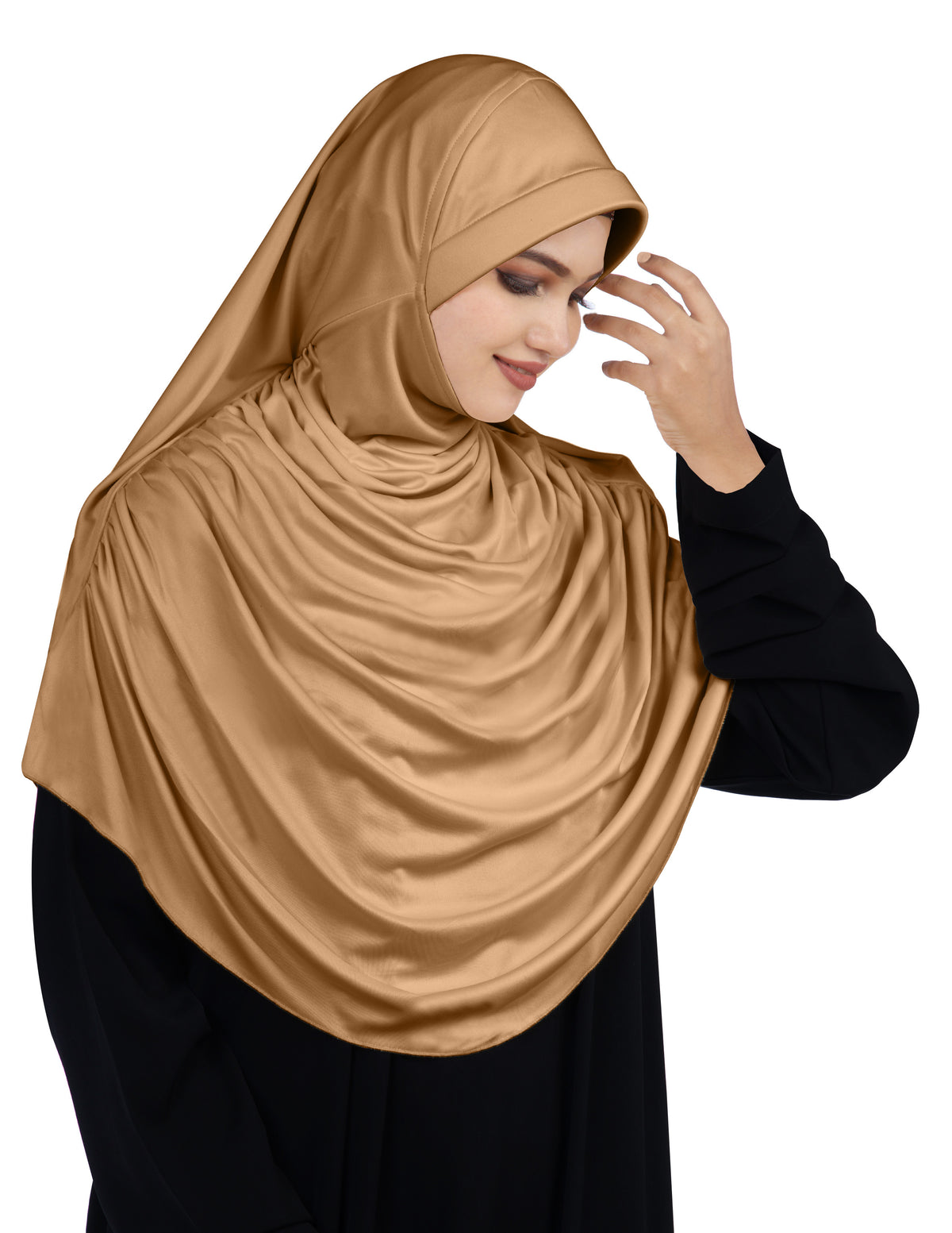 Modest Women's Fleeted Stylish Feel Good Fabric FAEEZAH Hijab Gold