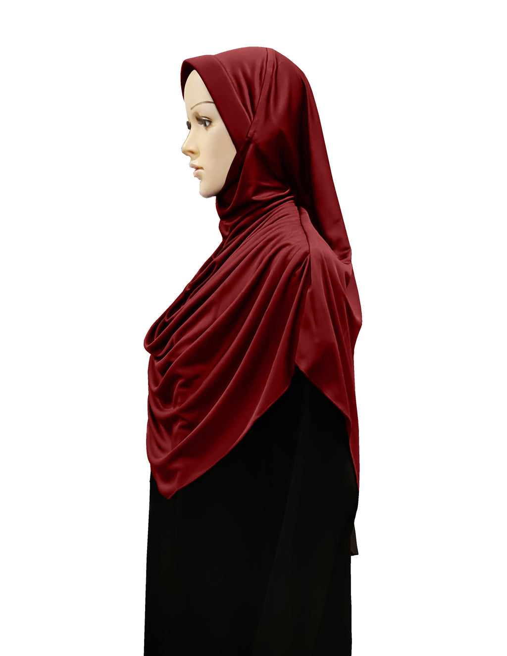 Modest Women's Fleeted Stylish Feel Good Fabric FAEEZAH Hijab Dark Maroon