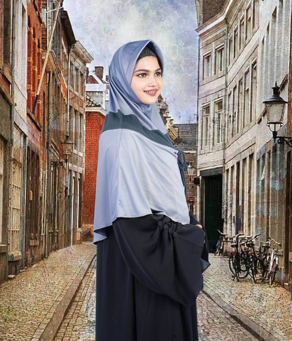 Mehar Shakira Elegant Dual-Tone Knot Hijab