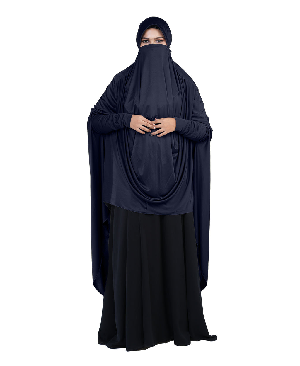Mehar Hijabs Safia Face Mask Long Hijab for Women – Full Coverage Khimar