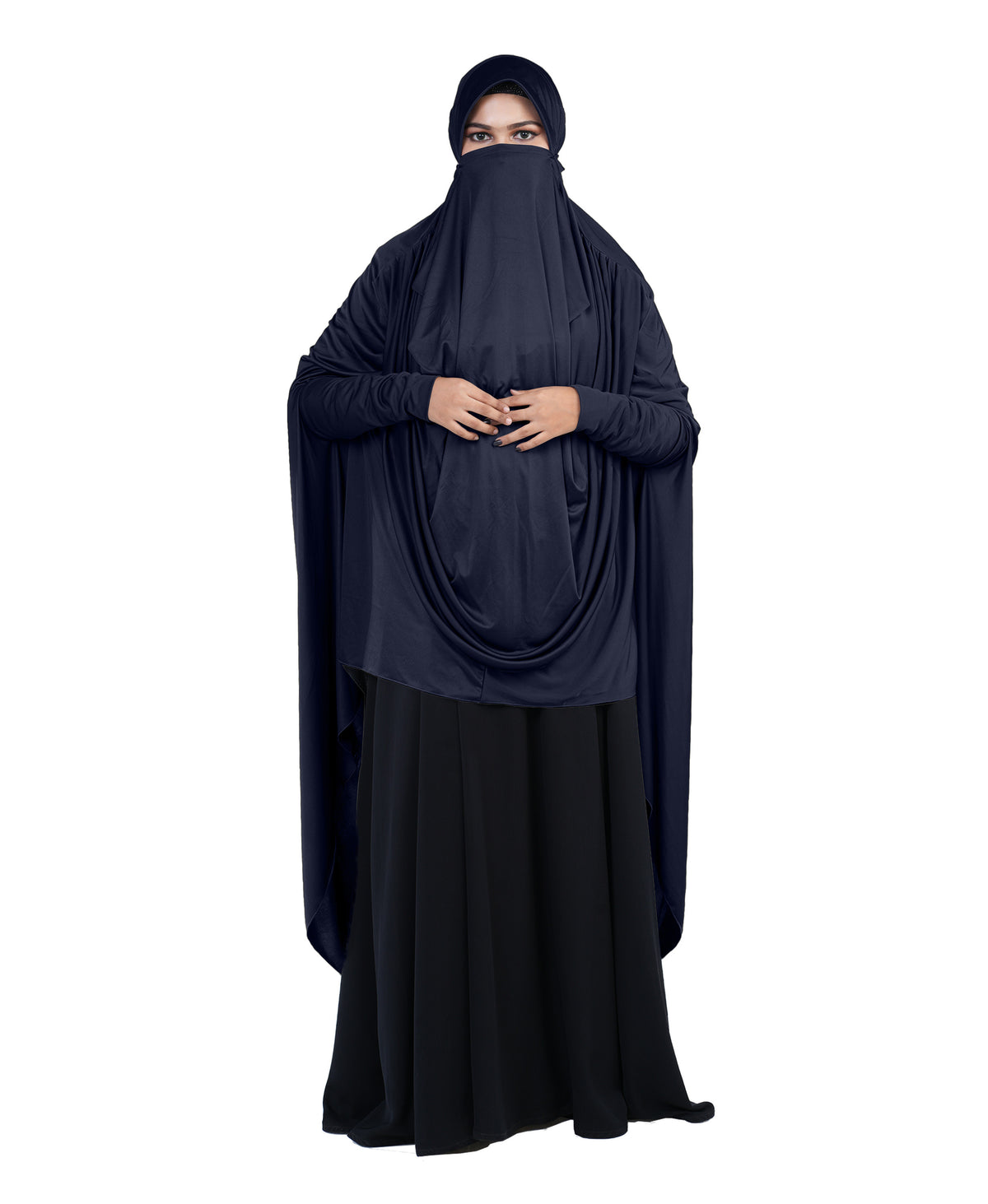 Mehar Hijabs Safia Face Mask Long Hijab for Women – Full Coverage Khimar