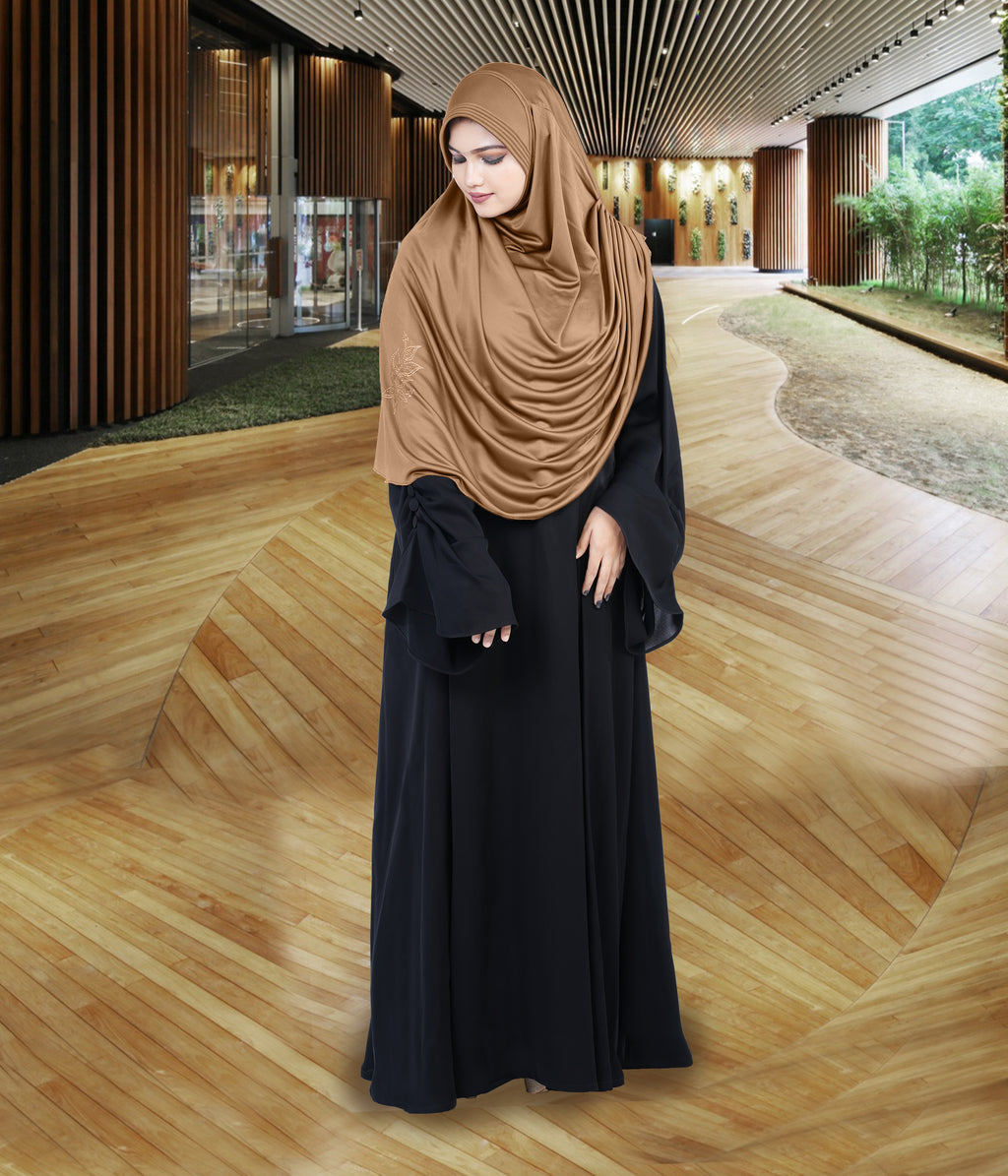 Mehar Hijab's Glamour in Modesty Fazluna Sigle side Frill Hijab XL