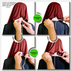 Modest Women's Fleeted Stylish Feel Good Fabric FAEEZAH Hijab Dark Maroon