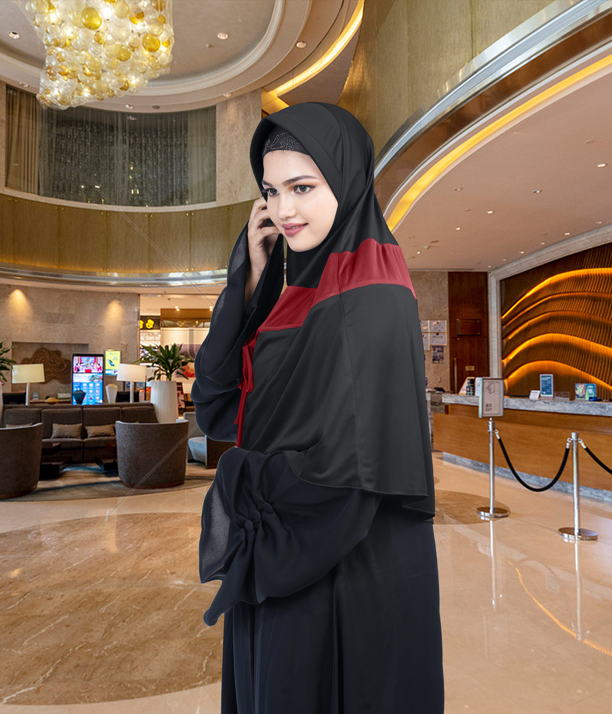 Mehar Shakira Elegant Dual-Tone Knot Hijab