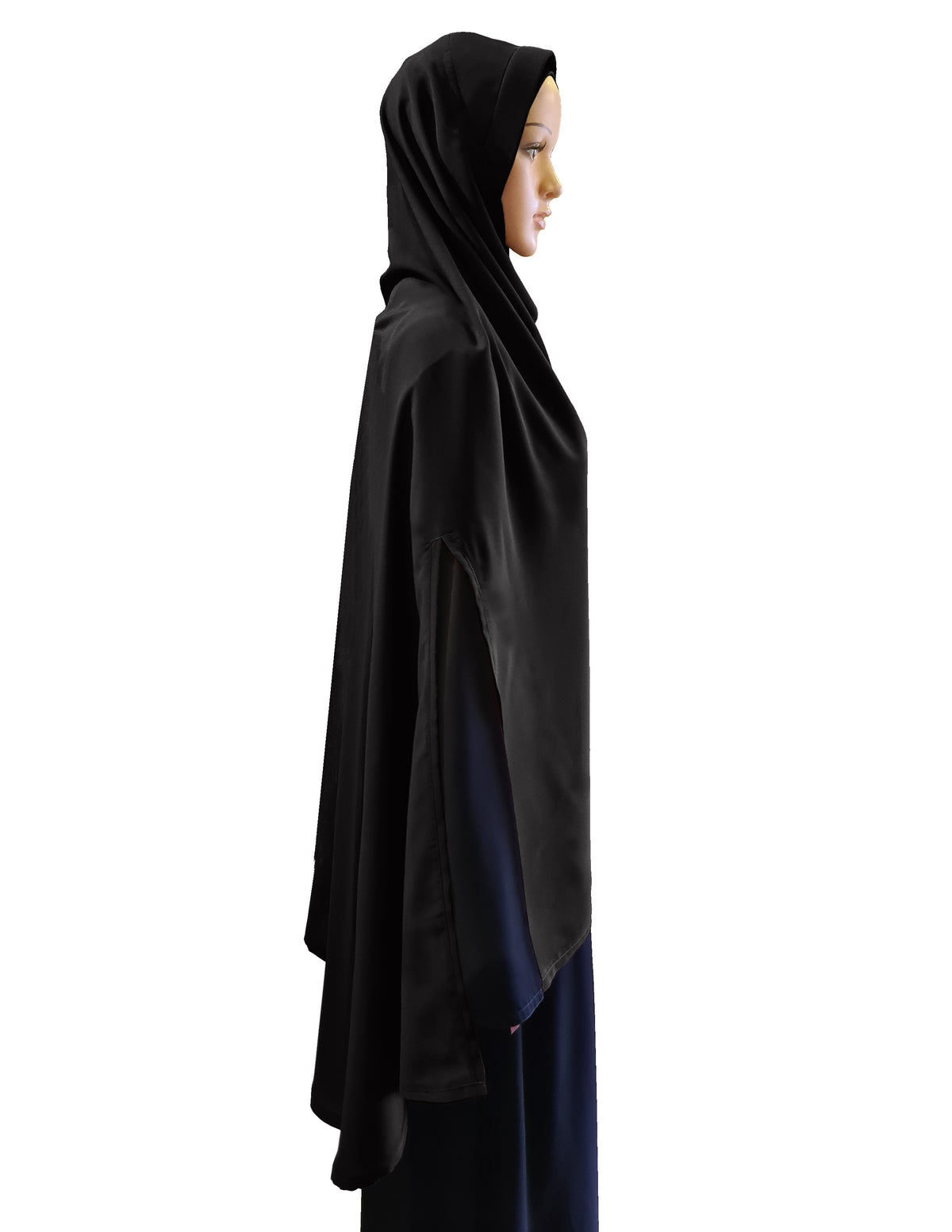 Modest Women's Stylish Soft Crepe Long AISHA Side Slit Salafi Hijab