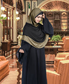 Mehar Dual-Tone Layered Elegance-Coverage-Comfort Razia Hijab