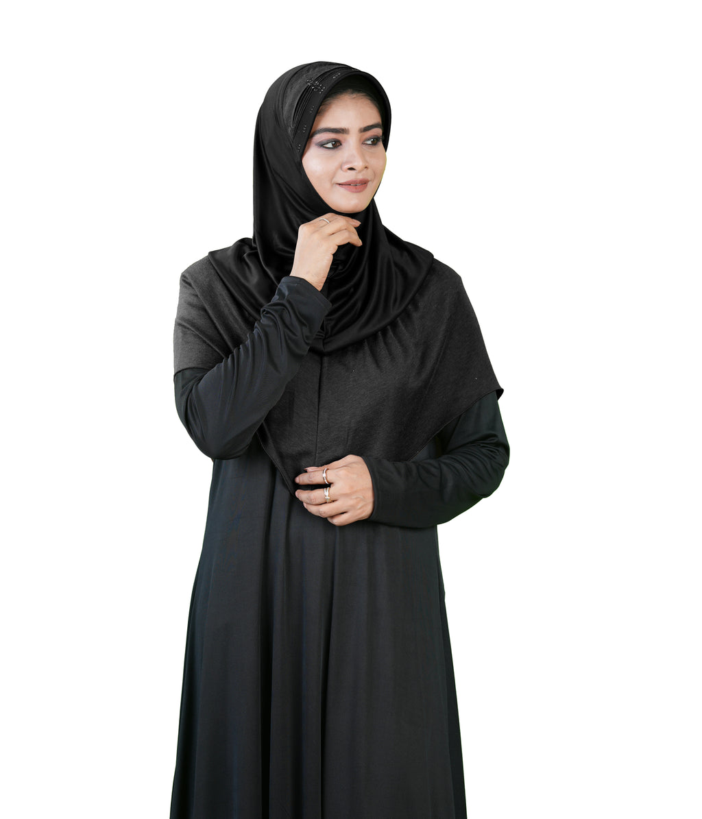 Mehar Hijab Muslim Women's Dual Layer & Dual Texture Fabric Zaira Hijab