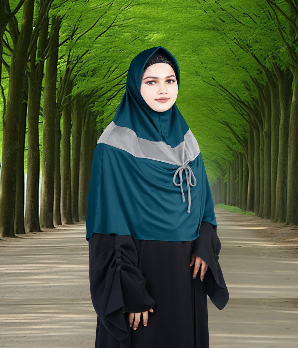 Mehar Shakira Elegant Dual-Tone Knot Hijab