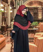 Mehar Dual-Tone Layered Elegance-Coverage-Comfort Razia Hijab