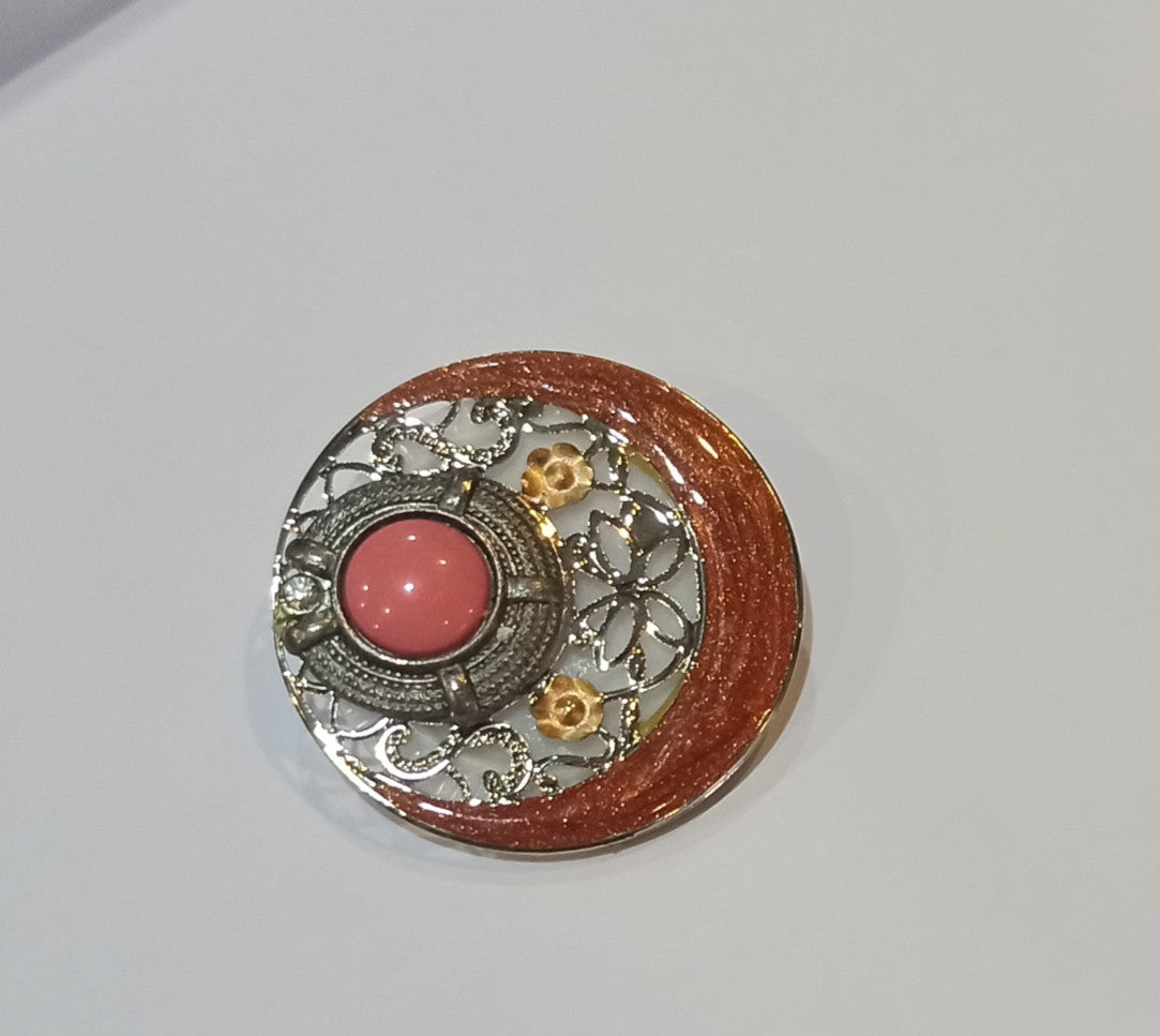 3 Pcs Hijab Pins Round designed Buttons, Strong Hijab Pins for Women Brooches