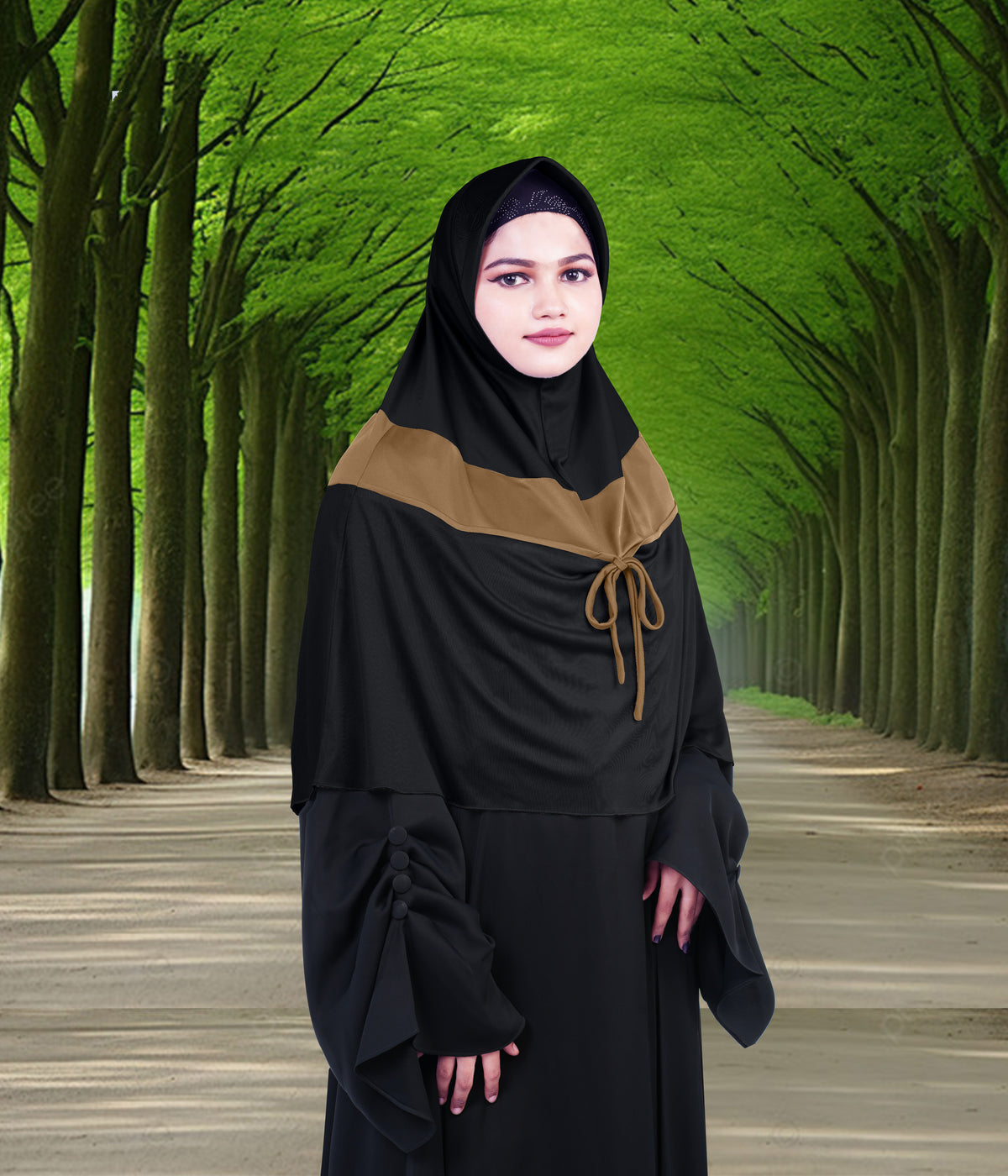 Mehar Shakira Elegant Dual-Tone Knot Hijab