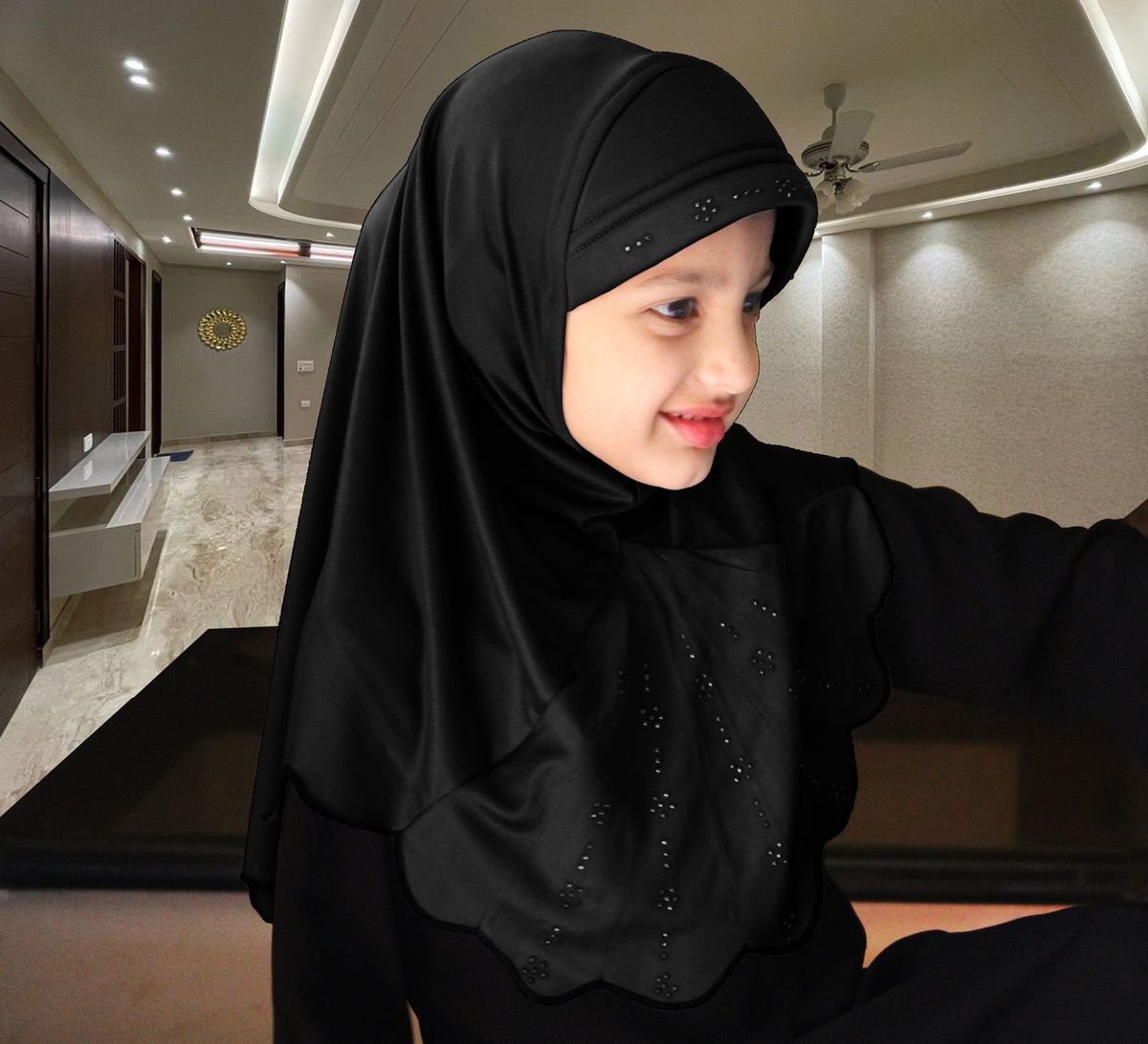MEHAR HIJAB'S Kids Embellished Girl's Scarf Little Meharin Hijab