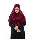 Mehar Faeezah DD Hijab – Dual-Drape Two-Tone Layered Hijab for Modest