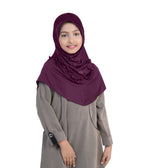 Mehar Little Nidha Hijab for Girls – Embellished with Embroidery, Rhinestones