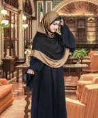Mehar Dual-Tone Layered Elegance-Coverage-Comfort Razia Hijab