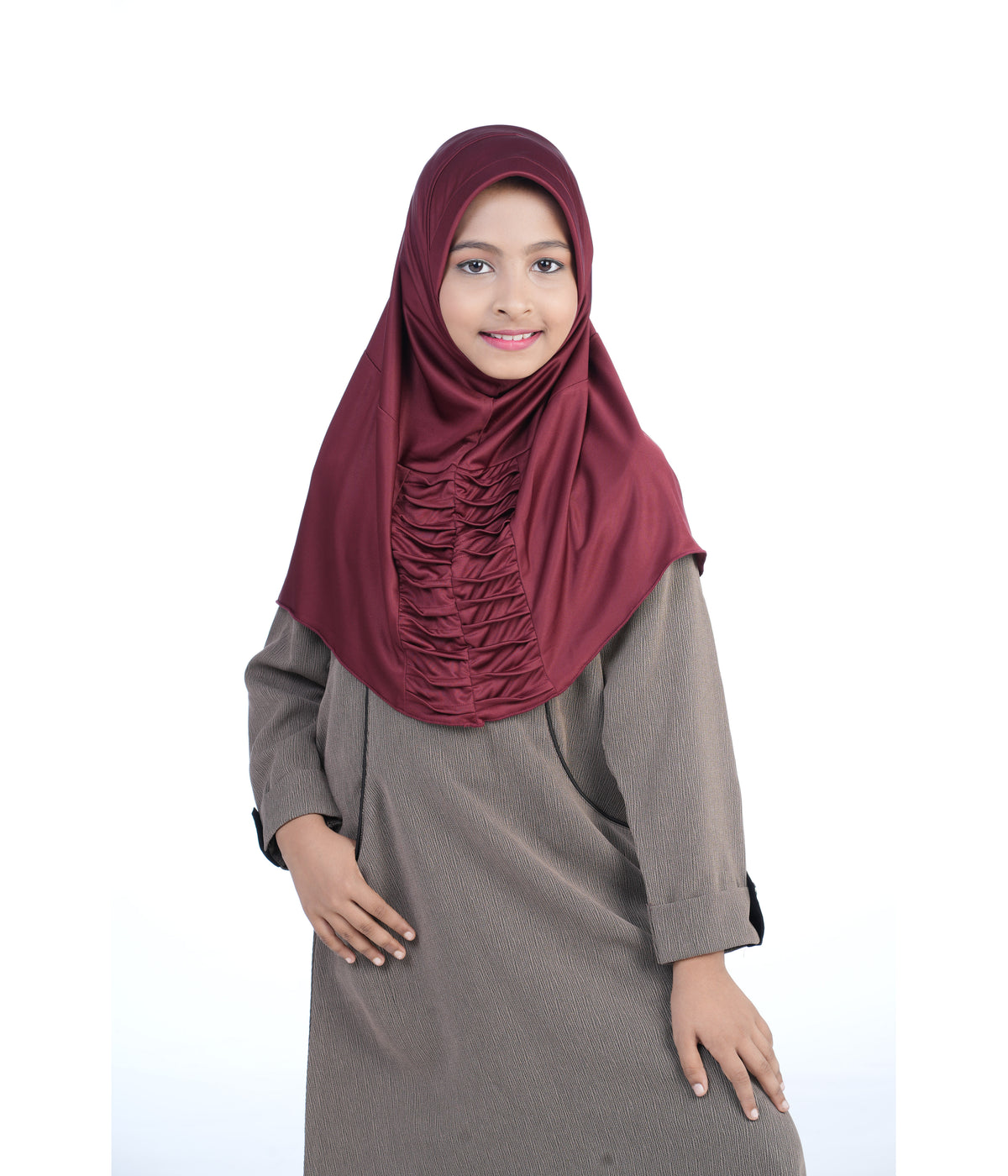 Mehar Nisa Hijab for Girls Hijabs Modest Wear with Front Pleated Detailing –