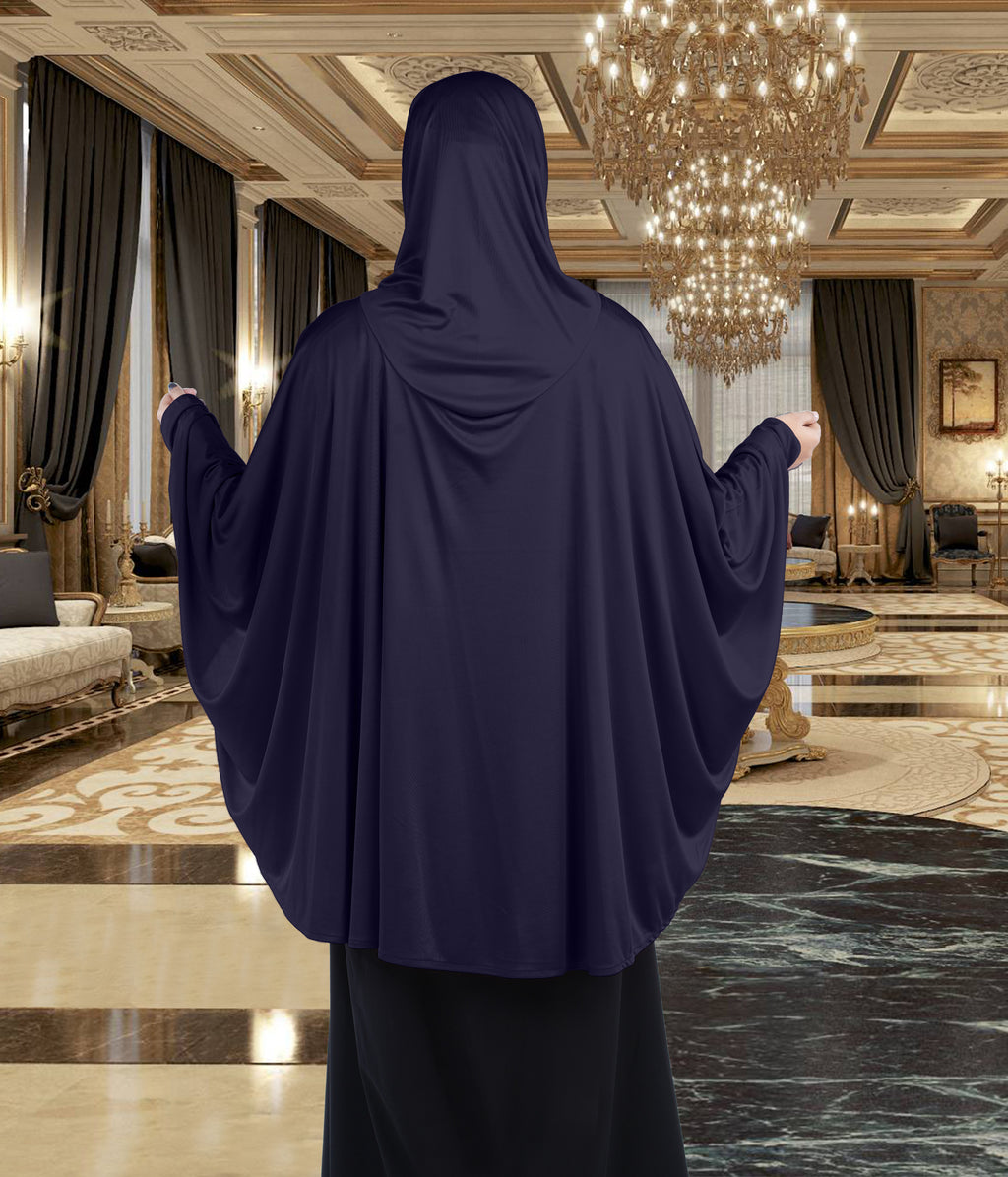 Women's Stylish Soft Rich Polyester Fabric Hanana Sleeve Hijab F Size