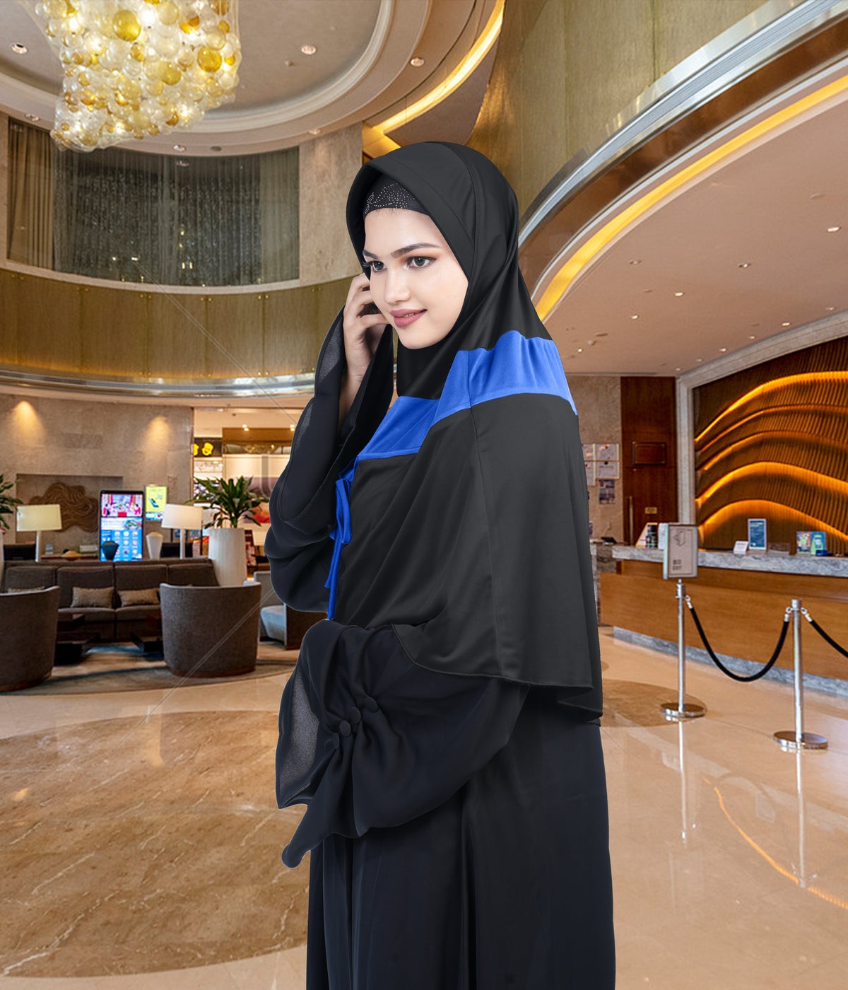 Mehar Shakira Elegant Dual-Tone Knot Hijab