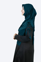 Famya Hijab Elegant Modest Hijab with Lace-Up Shoulder & Stone Embellishment